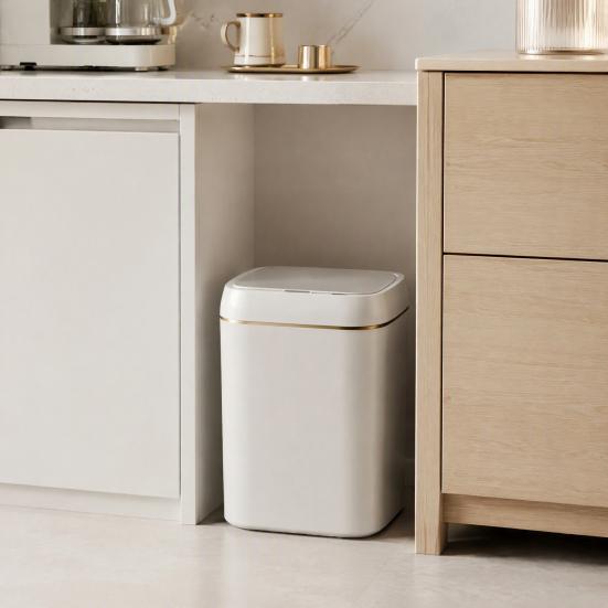 Electric Sensor Garbage Bin Smart Motion Trash Can, 4 Mode Automatic Open Lid Can with Rechargeable Battery, 11/13 L Plastic Waste for Kitchen