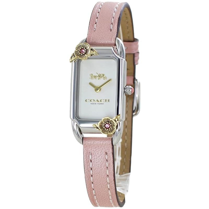 

[coach] watch ladies CADIE Kady rectangle square pink leather leather belt 14504037 [product]