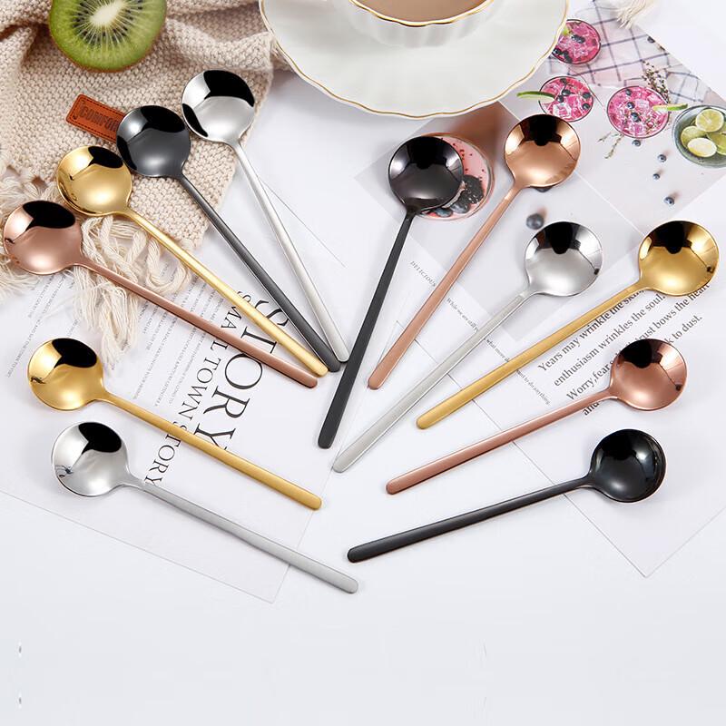 Набор маленьких круглых ложек Changbaosen из нержавеющей стали 304 (5 шт.)