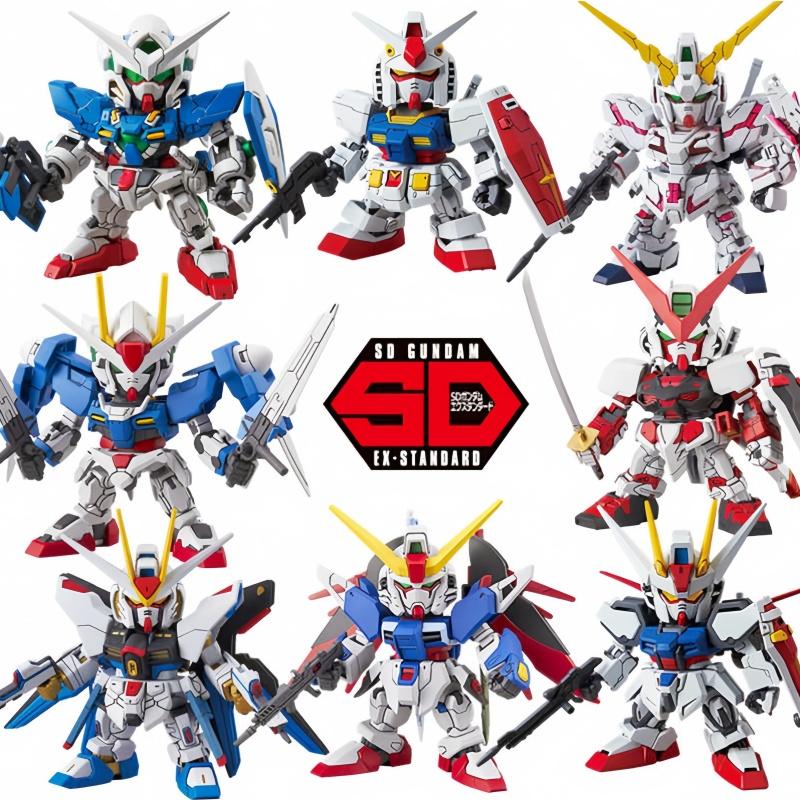 Bandai Original Sdcs Rx-78-2 Zaku Anime Action Figure Assembly Model Playthings Collectible Model Ornaments Gifts