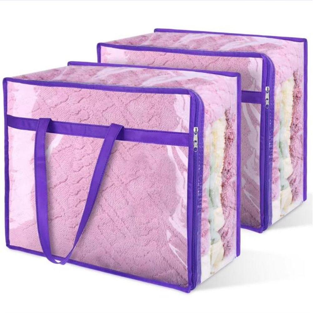 Transparent Clothes Storage Bag Large Capacity Bedding Blanket Organizer  Work