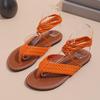 Cross-border Women's Flat Sandals: Ankle Strap, Toe Loop, Plus Size, Slip-on Slippers In European Style.