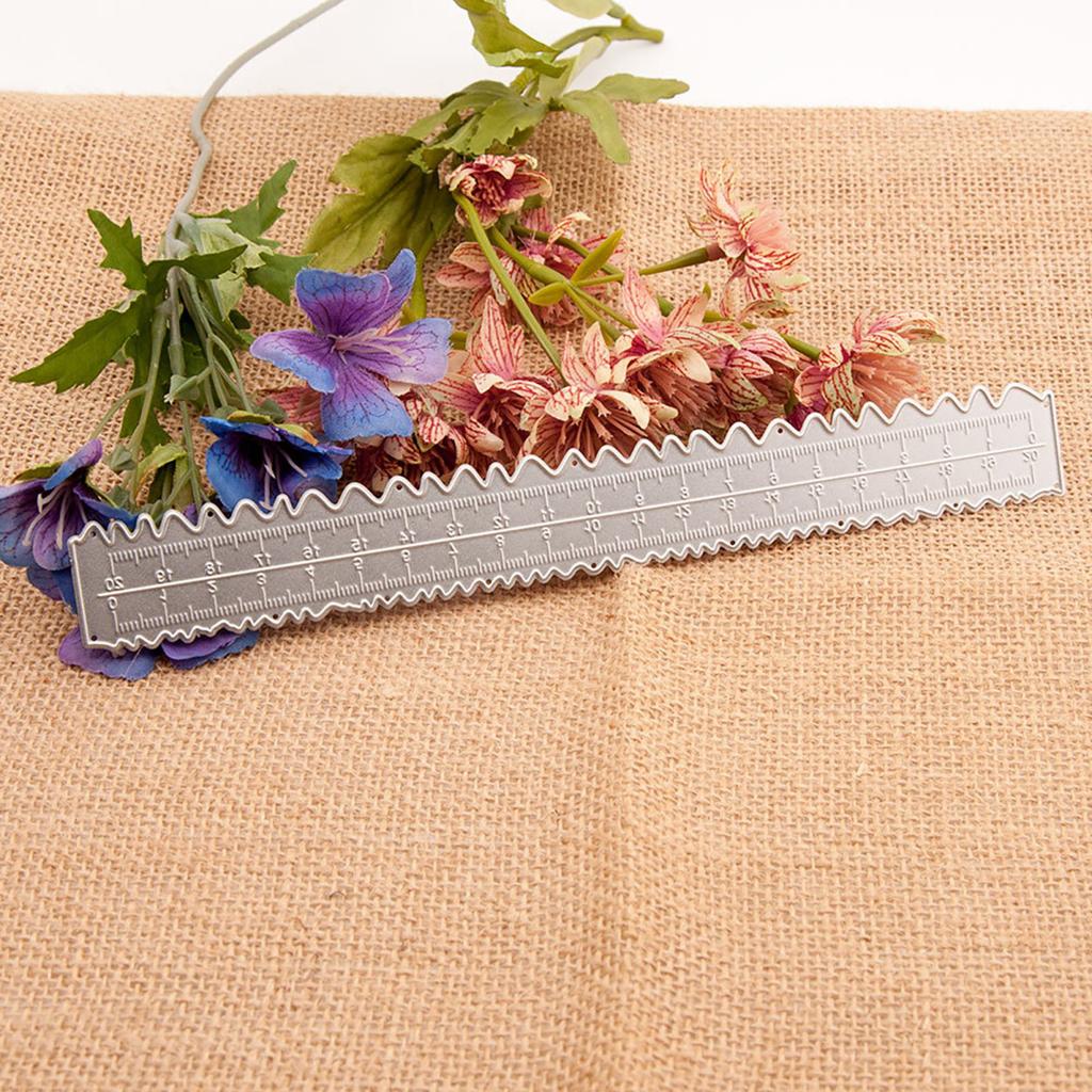 3Pcs 8.54" Aço Carbono Metal Papel Rasgando Régua Bordas Irregulares Régua De Corte De Papel Borda Ondulada Ferramenta De Medição Para Escola Escritório Cartão Fazendo Artesanato DIY