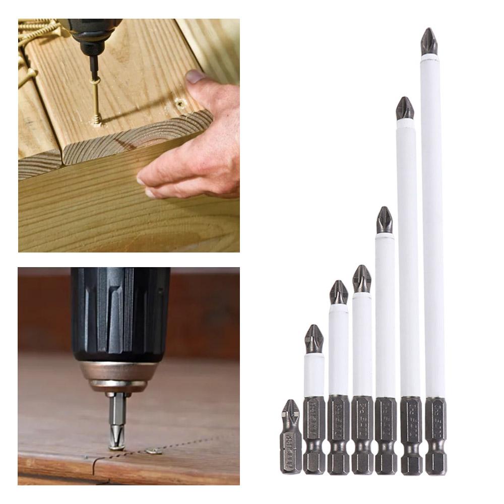 1/7pcs Magnetic Batch Head Anti Non-slip PH2 Screwdriver Bits 25-150mm Cross Bit  Impact Drill Bit