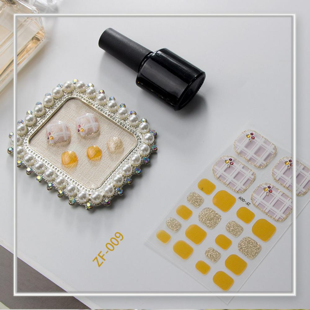 Three-dimensional Toenail Sticker 3D Imitation Drill Toenail Nail Patch Waterproof and Long-lasting Whitening Toenail Sticker Full Sticker