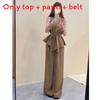 Urban Style Sleeveless Cropped Top High Waist Wide Leg Pants Summer Suit For Women