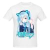 Hatsune Miku Black Metal Gothic Style Anime Graphic Oversized Streetwear Pop Rock Concert Fan Merch T-Shirt