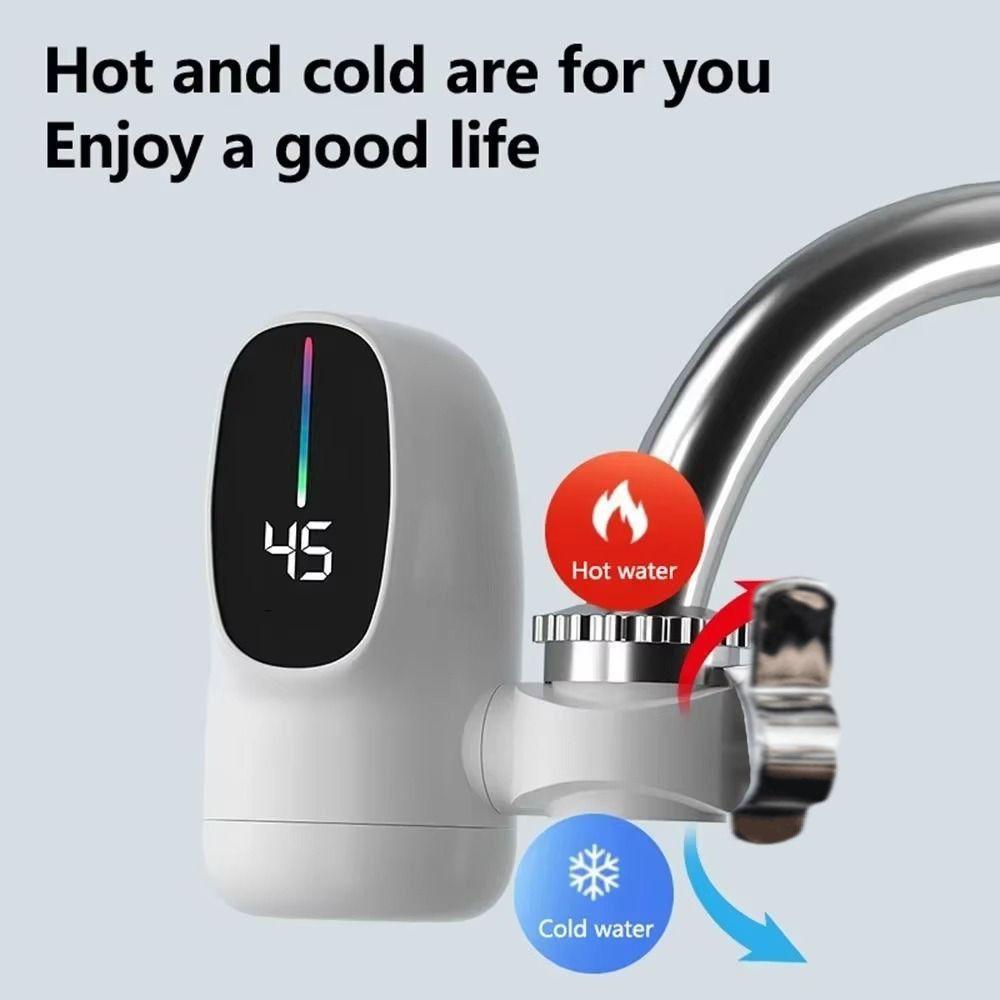 Temperature Display Tankless Heaters 3000W Fast Heating Electric Hot Water Tap Bathroom
