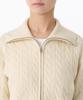 MUSINSA STANDARD WOMAN Women'S Cable Knit Zip-Up [Ivory]