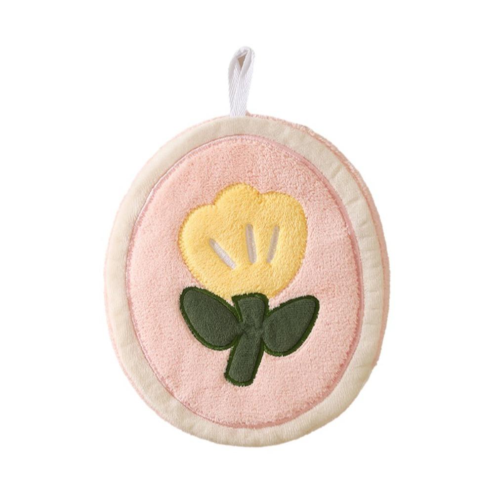 Tulip Kitchen Cleaning Towel Absorbent Cleaning Rag Fashion Hand Towel Household розовый