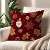 Christmas Cartoon Gingerbread Man Cushion Cover Pillow Cover Decoration Room Home Sofa Living Office Car Nordic Simplicity
