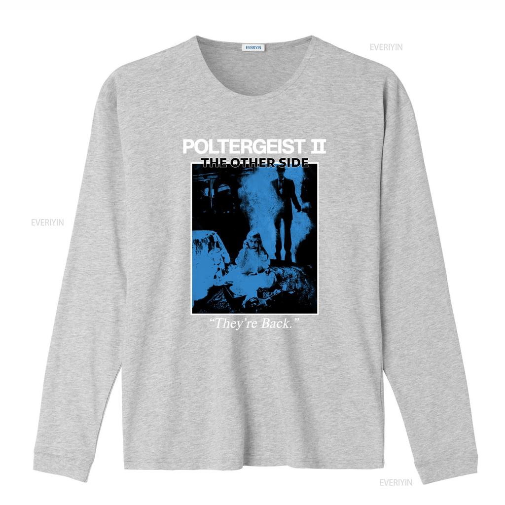 Retro Horror Movie Poltergeist III The Other Side Theyre Back Poster Print T Shirt Vintage Washed Comfortable Casual