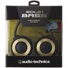Audio Technica Solid Bass Portable Headphones Heavy Bass Black Gold Ath Ws550 Bgd Black Gold