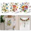 Flower Wall Stickers Peel And Stick Self-Adhesive Floral Decal for Walls Cabinets Refrigerators Bedroom Bathroom Kitchen Decor