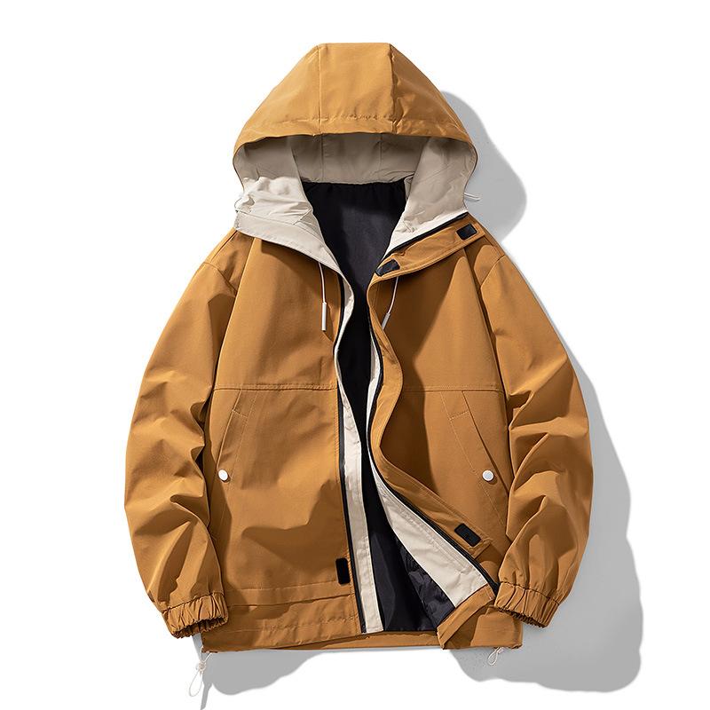 New Solid Color Jacket for Men and Women, Hooded and Loose Korean Fashion Couple Jacket