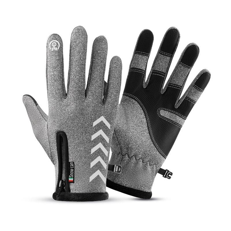 

Водонепроницаемые перчатки для сенсорных экранов, теплые ветрозащитные перчатки для езды на мотоцикле и зимние перчатки D-Gray L