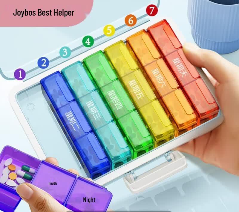 Jiabangshou 7-Day Portable Pill Organizer