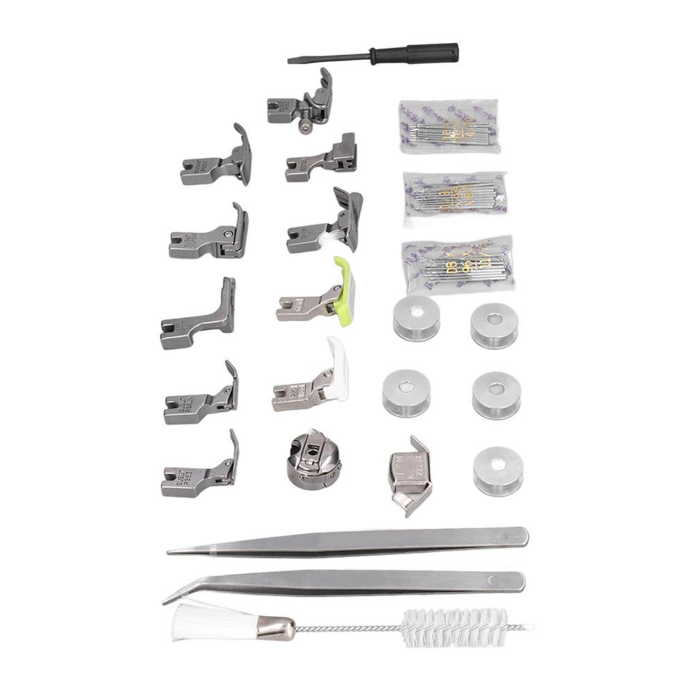 Edelstahl Nähfußset Kunststoff Aufbewahrungsbox Mehrere Teile Nähmaschine Nähfuß Nähfüße Set Stickerei