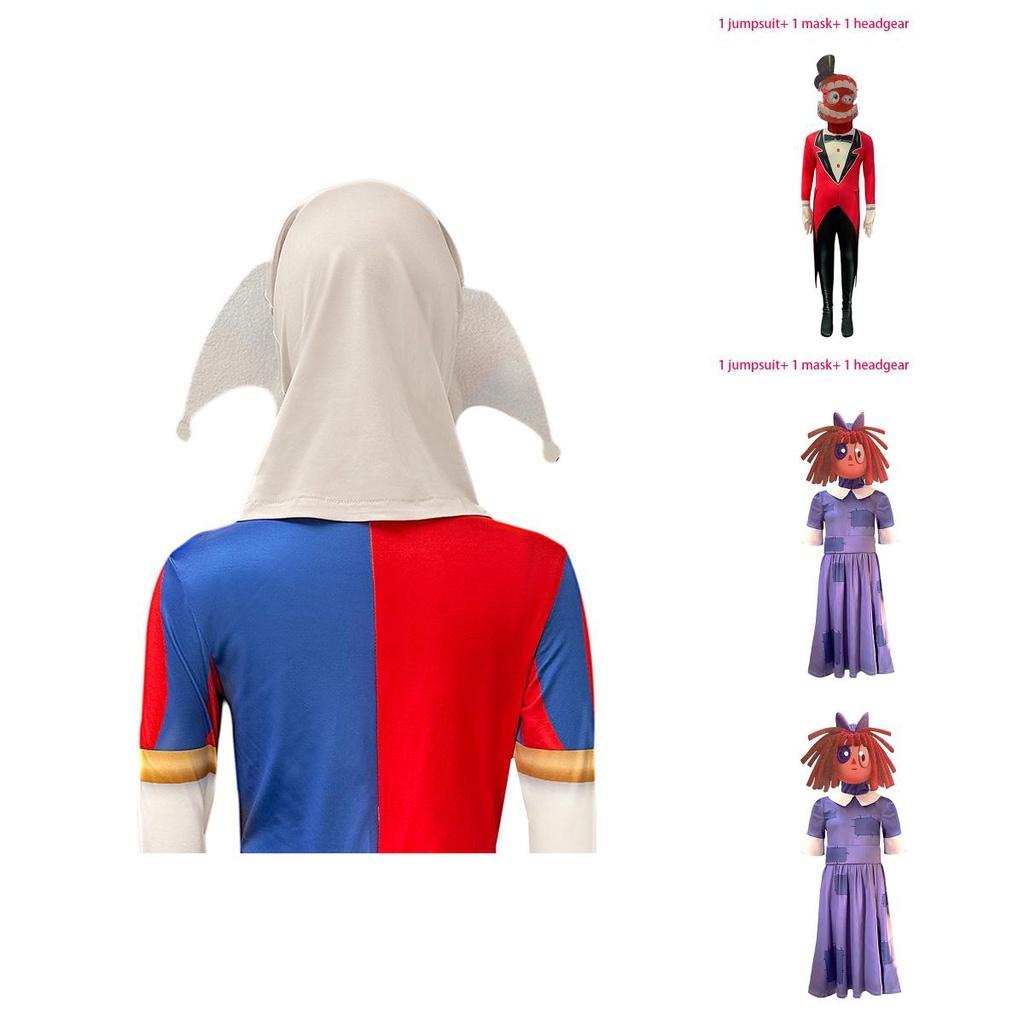 The Amazing Digital Circus Cosplay Jumpsuit For Game And Anime Fans Milk Silk Fabric Unisex