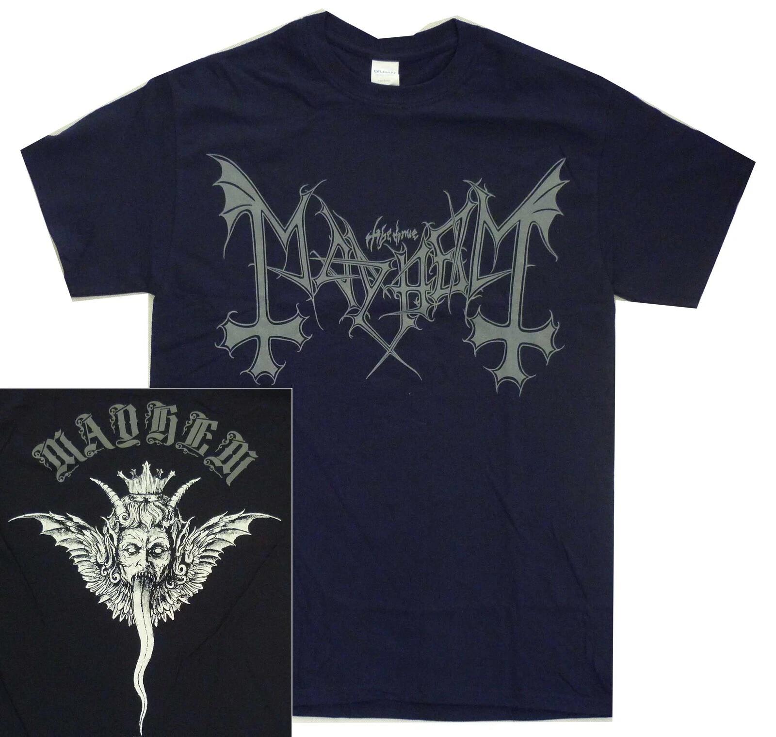 Mayhem Winged Daemon Shirt S M L XL Black Metal T-Shirt Official Band Tshirt XL