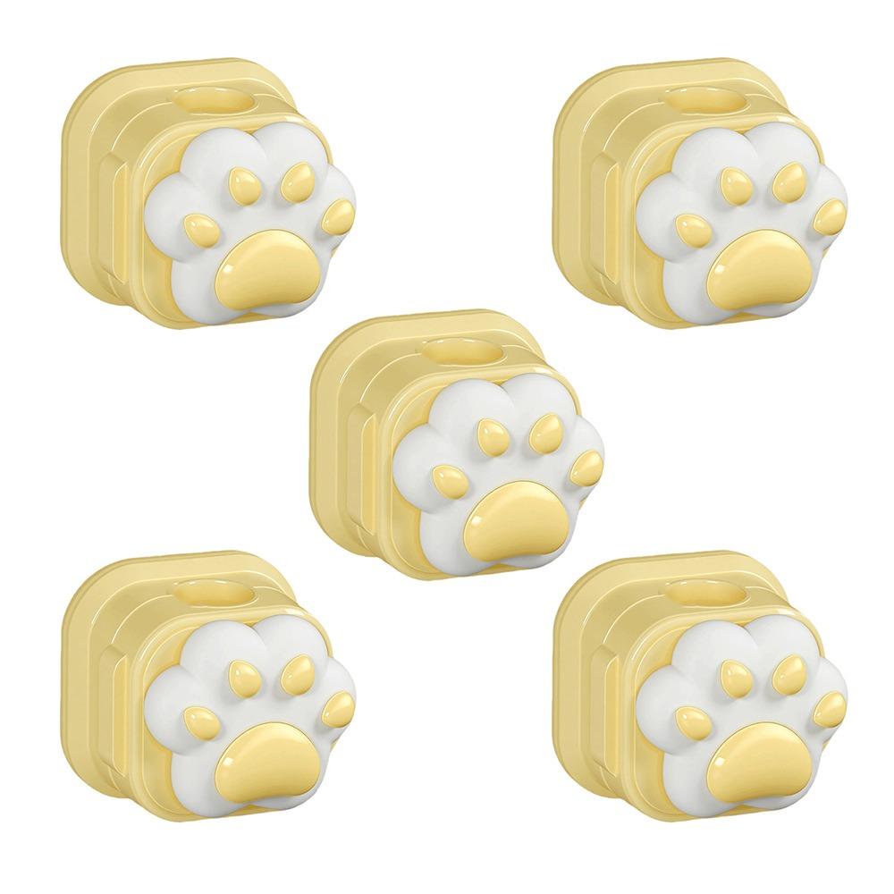 5pcs 3D Cat Claw Charging Line Winder Magnetic Cable Holder Multi-functional Cable Clip Buckle