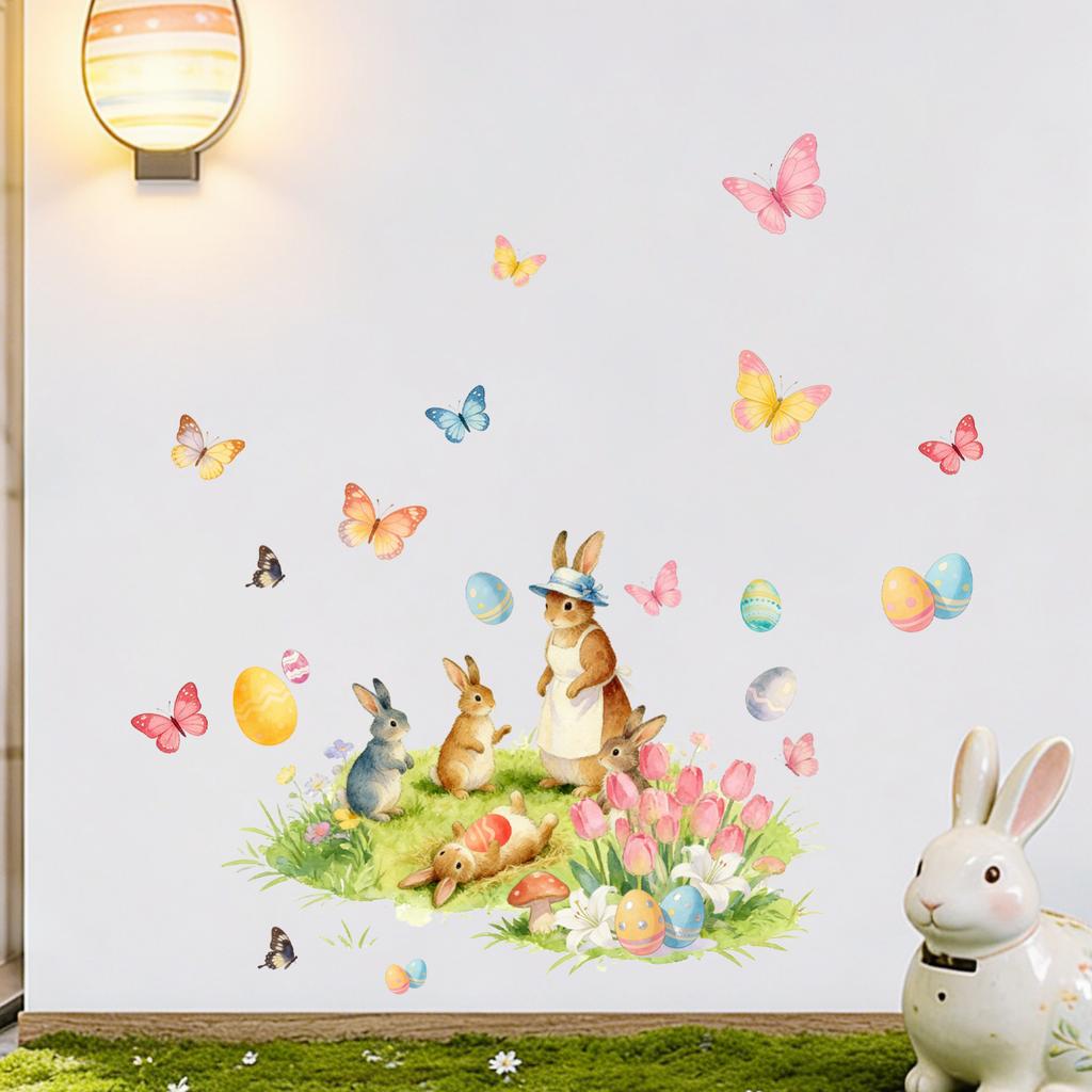 Kreskówkowe naklejki ścienne na Wielkanoc Pokój dziecięcy Salon Dekoracja domu