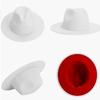 Hot-Selling Woolen Top Hat Fashion Double-Sided Color Matching Hat Men'S And Women'S Flat-Brimmed Jazz