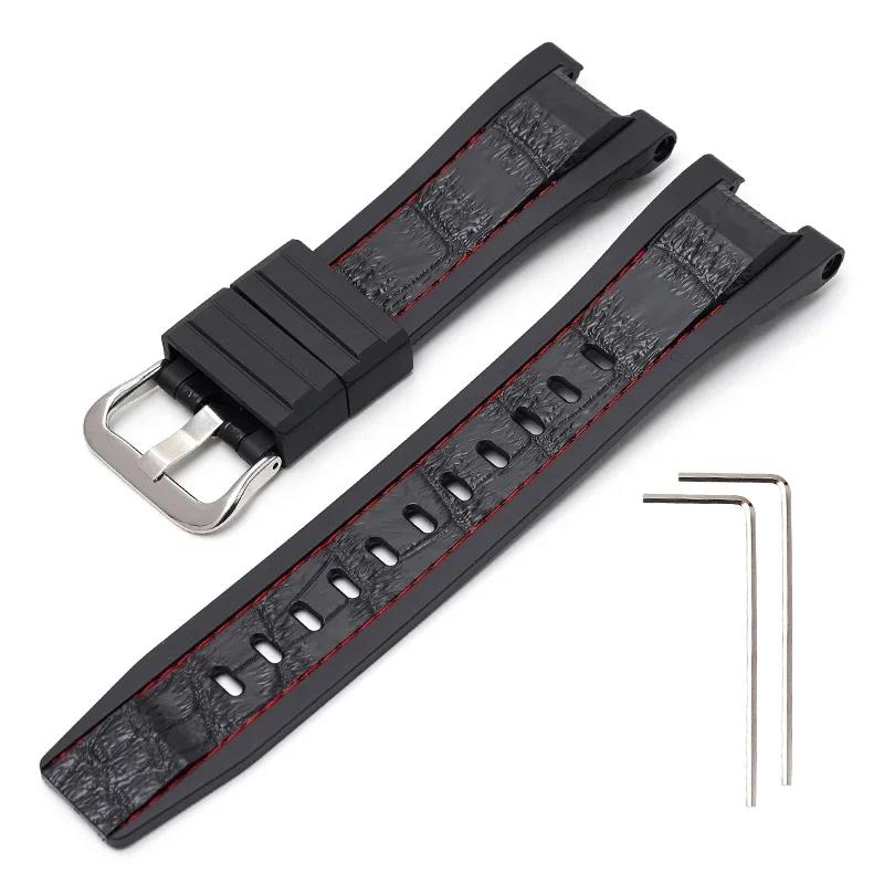 

Strap for Casio G-Shock G-Steel GST-B100 GST-W300 GST-W110 GST-S110 Replacement Men Sport Waterproof Concave Rubber Watch Band for GST-W300