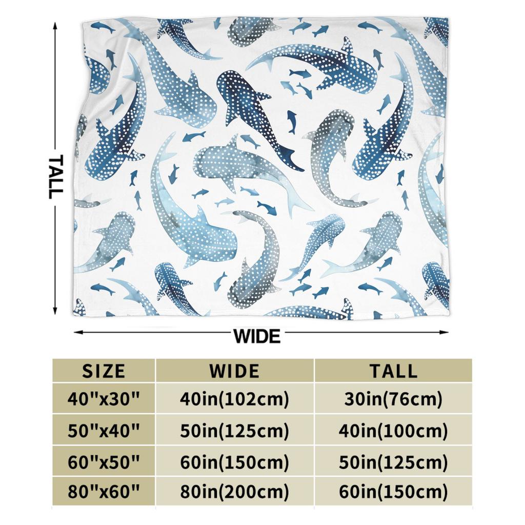 Süße Haie Decken Warm Weich Grafisch Plüsch Überwurfdecke Für Wohnzimmer Reise Büro Flanell Tagesdecke Bettbezug