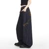 Scimitar overalls men's and women's trendy brand spring and autumn retro ruffian handsome leopard print jeans high street loose trousers