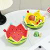 Ceramic Watermelon Snacks Platter Includes 6 Stainless Steel Fruit Forks Tableware For Family Gatherings Barbecues