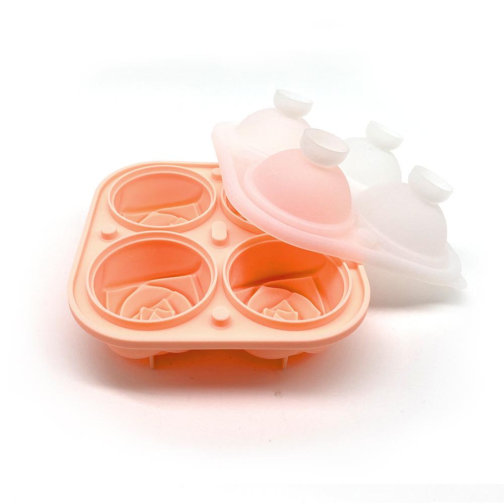3D Silicone Diamond Skull Ice Mold Tray Stackable Silicone Ice Cube Molds for Whiskey Cocktails Beverages Iced Tea Bloom Rose