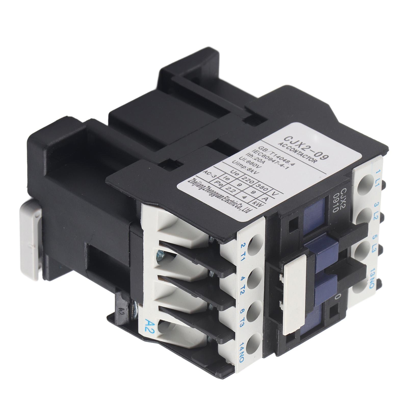 

AC Контактор Нормально Відкритий Котушка для Живлення Двигуна Органи Управління Індикатори Гвинт M5 9А 50Гц