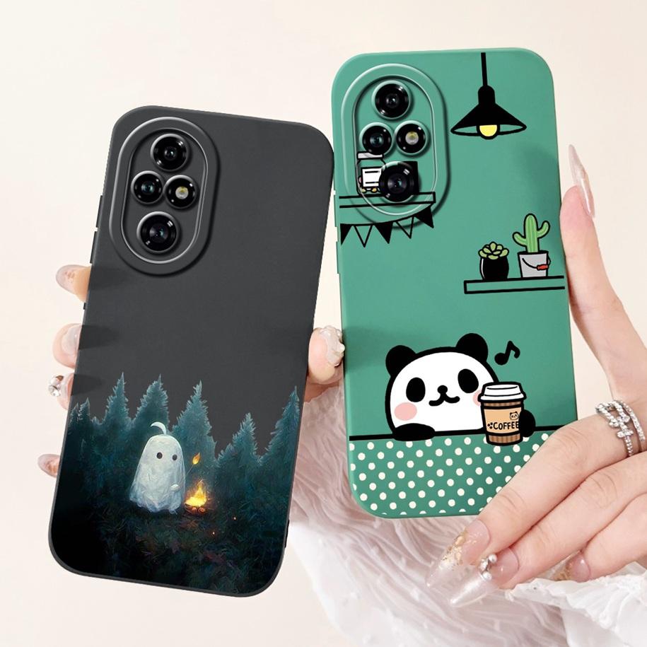 For Honor 200 Pro 5G Case ELP-AN00 Cover Cute Cartoon Panda Cat Shockproof Fundas For Honor200 Pro Bumper on Honor 200Pro Hoesje