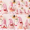 Charming Pink Valentines Day Couple Statues Delightful Heart Decorations For Lovers