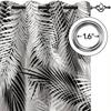 2 Pcs/Set! Modern Minimalist Style Living Room Curtains   Black And White Color With Fashionable Palm Leaf Digital Printing. Grom