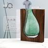 Pastoral style log house glass vase