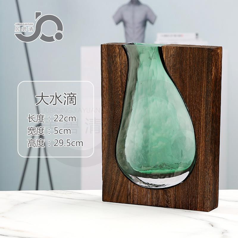 Pastoral style log house glass vase