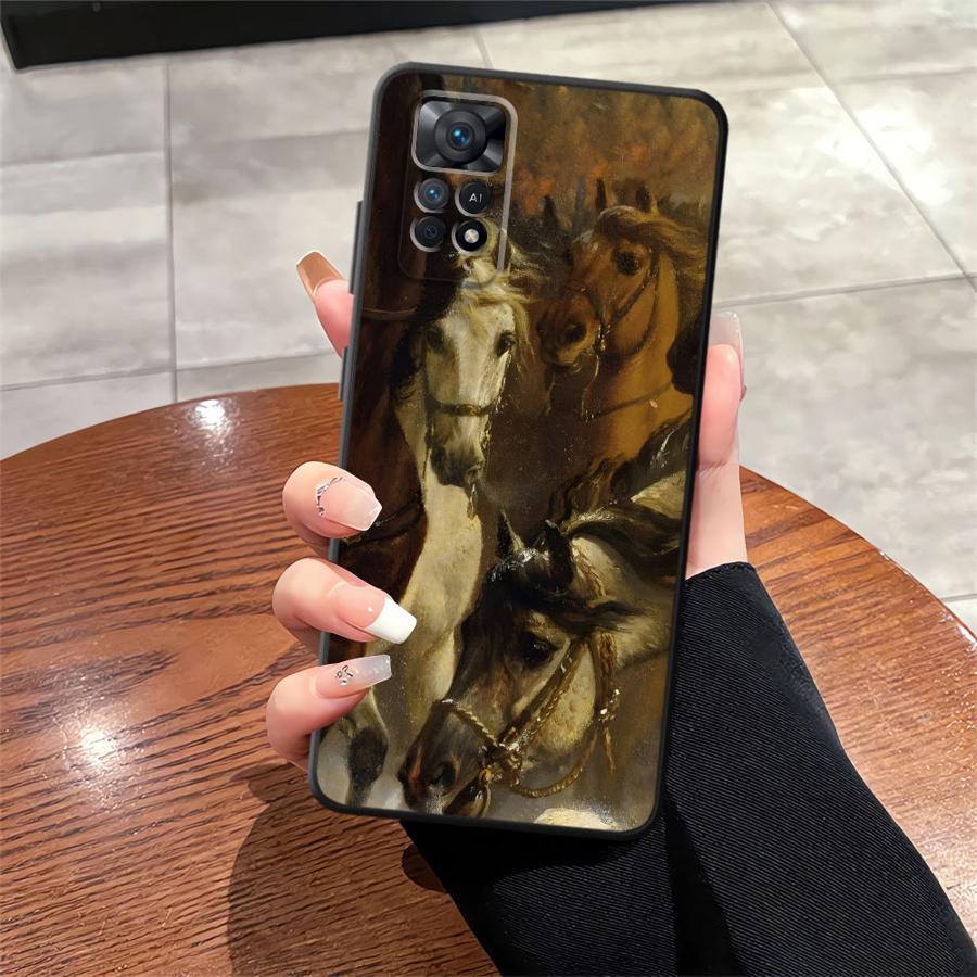 Case for Xiaomi Redmi Note 9 13 Pro Plus 10 11 14 11s 12s 10S 9S 12 Pro 7 8 Funda Phone Cover Cool Horse