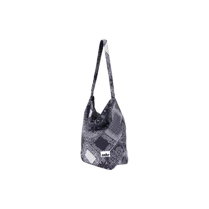 Paisley Bucket Bag (Navy)