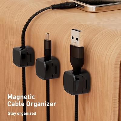 12pcs Magnetic Cable Clips Cord Holder, Under Desk Cable Management, Adhesive Wire Holder Keeper Organizer for Home Office Desk Phone Car Wall