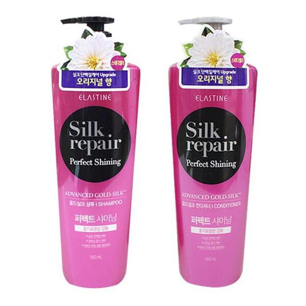

ELASTINE Shampoo Conditioner 550ml Gold Silk Hair Care shampoo