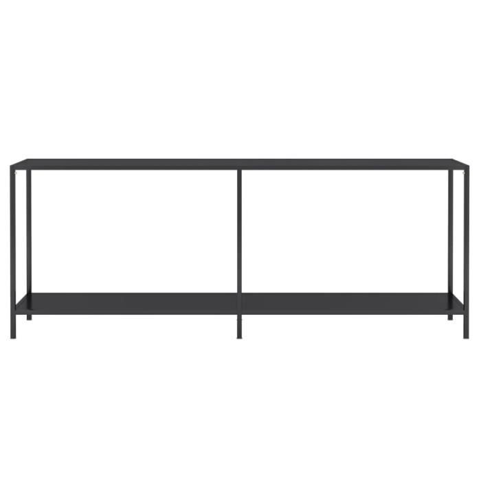 VidaXL Table console Noir, 200x35x75,5 cm Verre trempé