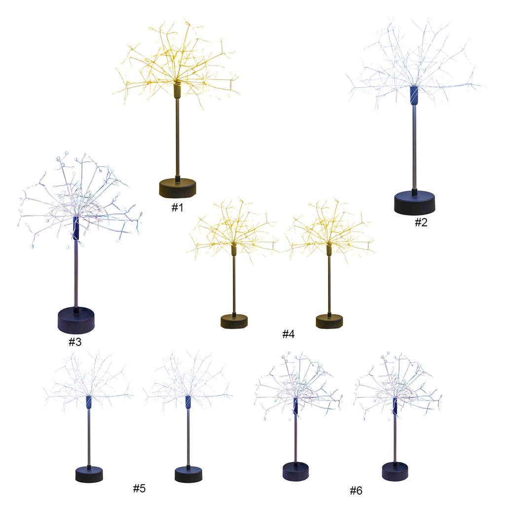 LED Christmas Starburst Firework Lamp Battery & USB Operated Nest and Flowers Table Lights for Home Party & Holiday Decor