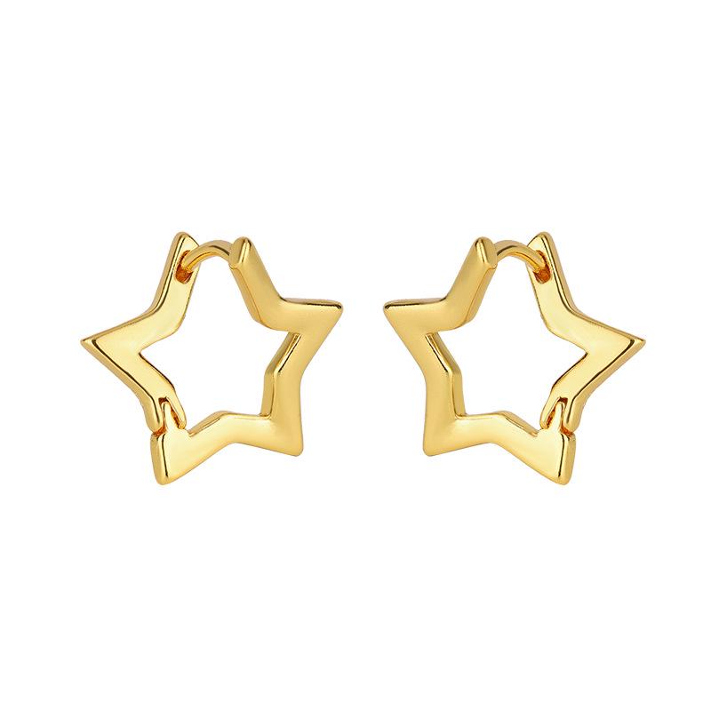 3D Geometric Hollow Star Earrings: Niche Design, Sweet & Cool Style
