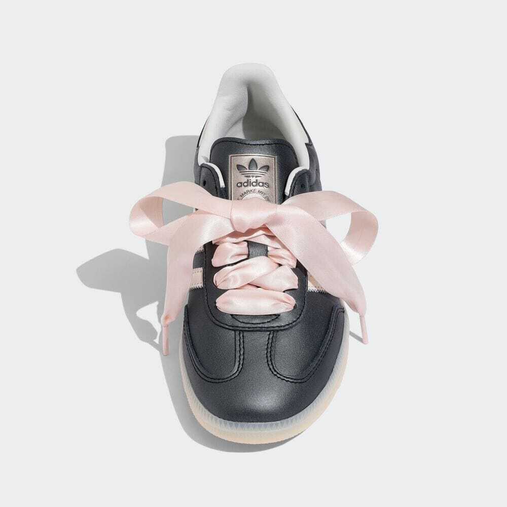 IH8047 Adidas Originals Samba OG Ribbon Laces Black Pink (Women's)