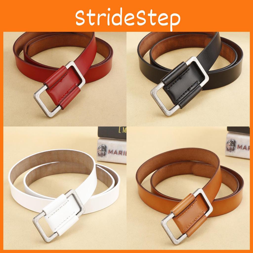 Casual Leather Belt For Women With Alloy Buckle And Highquality Leather For Pants Decoration