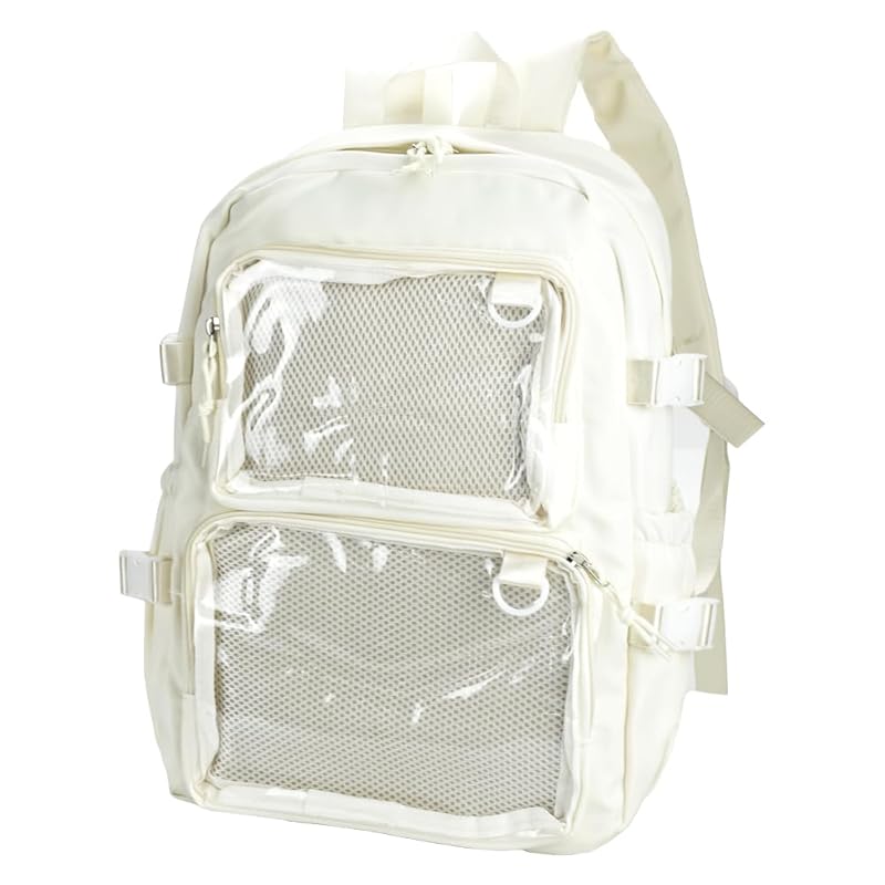 

rucksack type ita bag 2 tiers clear pocket Oshikatsu goods arrangement event (white)