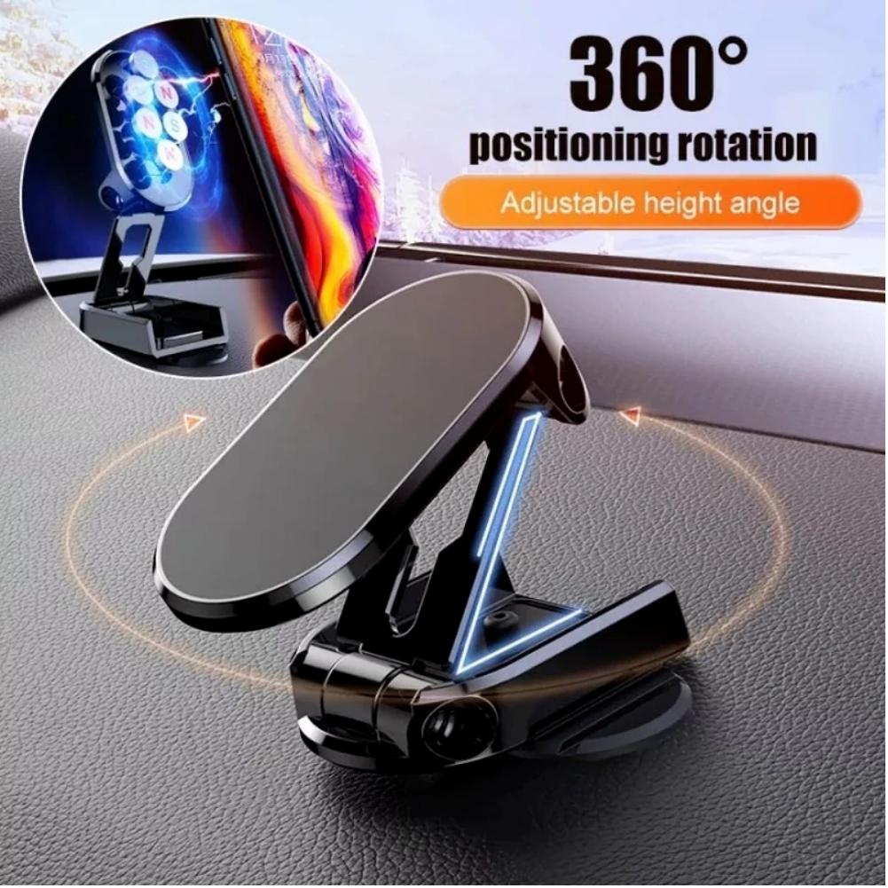 360 Rotatable Magnetic Car Phone Holder Magnet Smartphone Support GPS Foldable Phone Bracket In Car