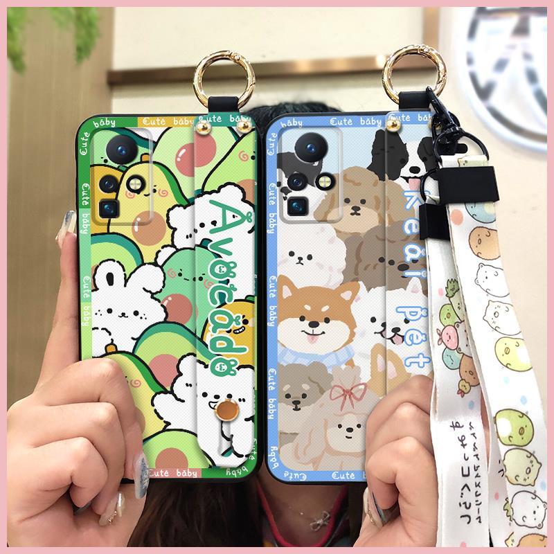 Shockproof Cartoon Phone Case For Infinix Zero X/X Pro/X6811/X6811B Soft Case Cute Dirt-resistant Ring Kickstand Durable